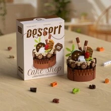 Bộ 9 khối xây dựng tiệc ngọt, Bộ khối xây dựng bánh sinh nhật tự làm, Hộp quà tặng sinh nhật tiệc/sự kiện, Bộ khối xây dựng trẻ em, Thích hợp cho bé trai và bé gái - bữa tiệc tráng miệng - Xem 6