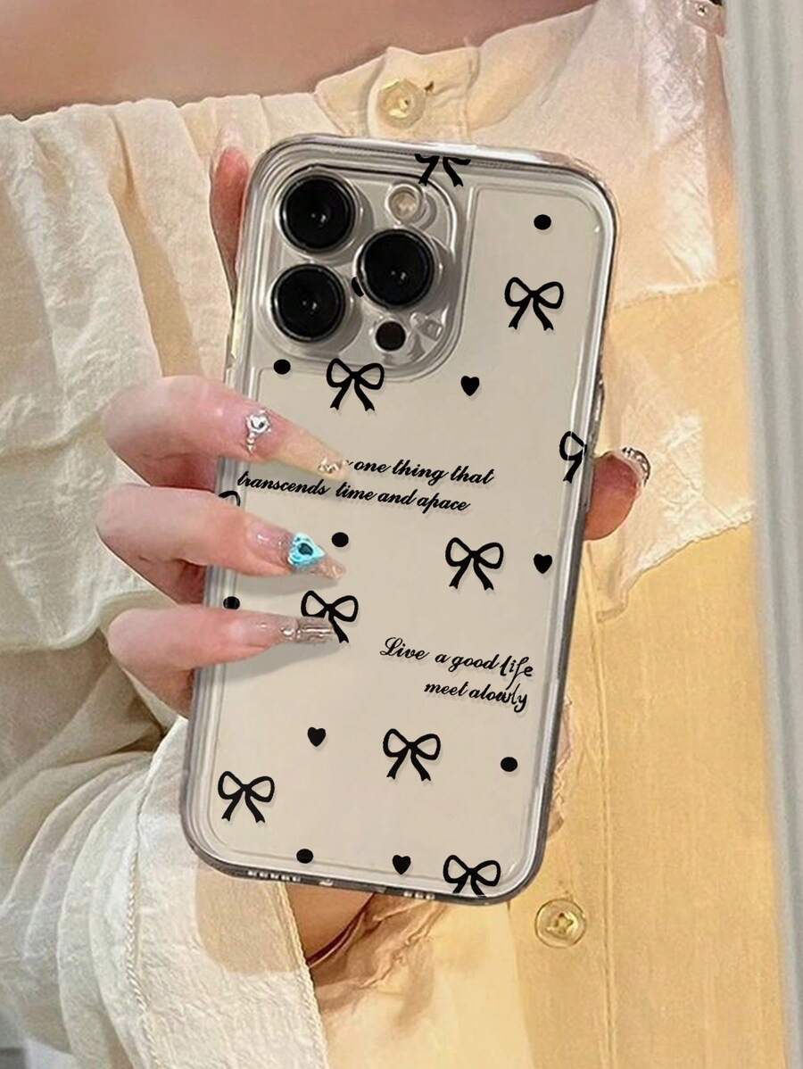 蝴蝶结花卉彩绘简约时尚手机壳适用于 iPhone6/15、15 Pro Max、Apple P13、P14、P11 软保护套，适用于 Galaxy A14/A15、S23 Ultra、A50、A12、A32、A52、A72、A51、A21、A13、A14、S22 Ultra、S23、A33、A53、S20FE 防摔防水防震防刮 - 彩色 - 查看 1