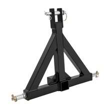kangten Heavy Duty 3 Point Linkage Tow Hitch 2" Tractor Mounted Towing Triangle Frame Compact Cat - Black - View 6