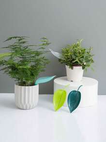 Funil de Rega para Vaso de Plantas, Dispositivo de Rega de Planta com 3 Folhas Coloridas, Dispositivo de Rega Criativo em Formato de Folha para Plantas Internas e Externas, Dispositivo de Rega, Dispositivo de Fertilização das Raízes das Plantas, Funil de Rega para Vasos, Dispositivo de Rega em Forma de Folha Verde para Plantas em Vasos - Multicolorido - Visão 4