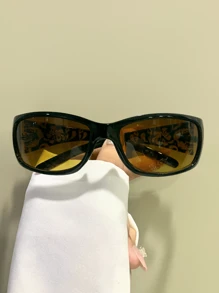 Punk Style Fashion Glasses, PC Lenses, Metal Hinges, Durable Thickened Temples, Unisex Outdoor Cycling Sports Eyewear - Multicolor - View 5