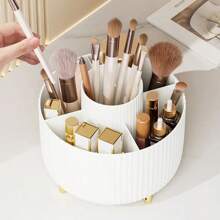 360 Rotating Makeup Desktop Cosmetic Storage Box Organizer Large Capacity For Bathroom Portable Lipstick Makeup Brush Pen Holder