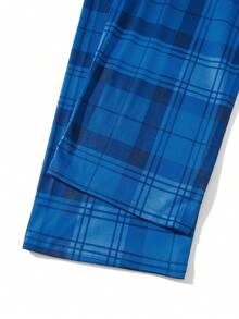 Family Matching Mom Christmas Pajamas Christmas TreeLetter Print Long-Sleeved Tops + Plaid Trousers Sleepwear Outfits