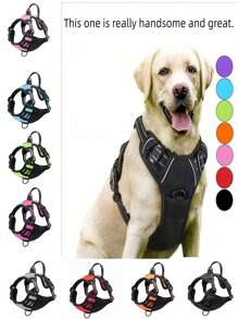 Rabbitgoo Dog Seat Belt, Padded Reflective Vest With 2 Adjustable Seat Belt Clips, No Pull Breathable Harness With Handle For Small/Medium/Large Dogs - Multicolor - View 7