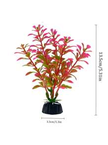 1 件装水族箱装饰人造植物套装适用于鱼缸水下世界景观，高品质假水植物装饰（底色随机），适用于水族箱和鱼缸装饰