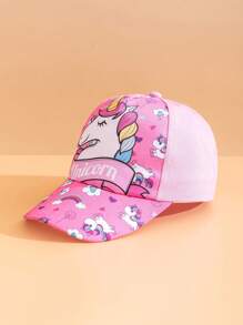1pc Cute Pink Unicorn Theme Children's Baseball Cap, Small And Fitting Children's Head Shape, Lightweight And Comfortable, Lovely Accessory For Daily Outfit, Also A Thoughtful Gift For Little Kids. - Pink - View 14