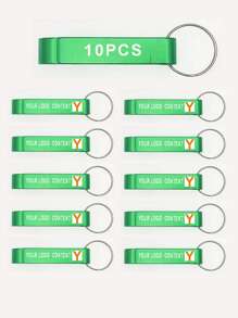 1pc/10pcs/30pcs/50pcs Personalized Portable Multifunctional Keychain Bottle Opener - Multicolor - View 12