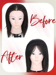 Elegancki zestaw doczepianych grzywek i bokobrodów z ludzkich włosów – naturalny wygląd do codziennego stroju, prosty styl, odpowiedni dla każdej kobiety