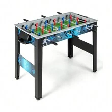 Foosball Table Game Set Soccer Table Game With 18 Realistic Players Family Activities Game - Black - View 1