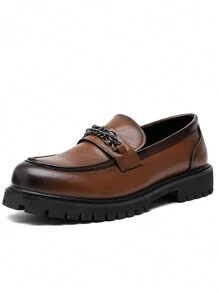 Mocassini uomo con suola spessa, polivalenti, scarpe casual eleganti da lavoro