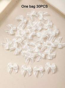 30/50/100 件蕾丝欧根纱蝴蝶结 DIY 手工工艺配件，迷你缎带手工蝴蝶结，适用于内衣、袜子、发饰、圣诞礼物、头饰 - 彩色 - 查看 9