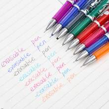 48pcs/Set Erasable Gel Pens With 8 Colors, Refillable, With Pocket Clip, Suitable For School And Office Supplies, Perfect Back To School Gift
