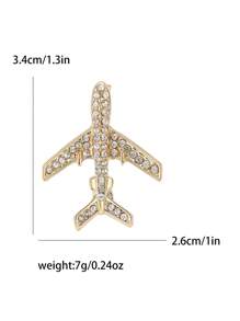 Strass Flugzeug Broschen für Frauen, unisex Email Flugzeug Anstecknadeln, Büro Party Freunde Geschenke Accessoires