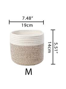 Panier tressé doux, panier de rangement, panier pour plante, panier en corde bohème pour pot de plante, décor de jardin en rotin naturel mélangé, paniers Boho avec cadre en métal pour ambiance côtière, panier géométrique, pour la rentrée scolaire