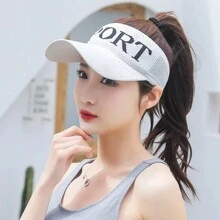 Casual Elastic Knitted Cap, Breathable Women's Empty Top Sunshade Hat For Outdoor Sports And Sun Protection - Multicolor - View 17