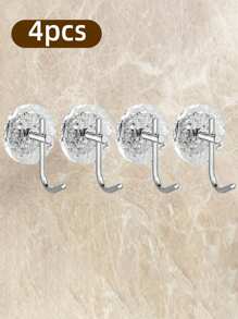1/2/4pcs Striped & Marble Pattern Wall Hooks, Gold/Silver Color Options, Adhesive Hooks Suitable For Towels, Coats, Keychains, No Drilling Required, Heavy Duty Wall Hooks For Bathroom, Bedroom, Kitchen, Hotel, Pool, Great Christmas & New Year Gift - Multicolor - View 16