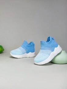 Nuevos zapatos deportivos casuales de malla transpirable para niños, diseño de ajuste con un solo toque, suela suave y cómoda, para todo el año