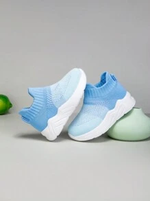 Nuevos zapatos deportivos casuales de malla transpirable para niños, diseño de ajuste con un solo toque, suela suave y cómoda, para todo el año