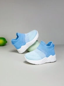 Nuevos zapatos deportivos casuales de malla transpirable para niños, diseño de ajuste con un solo toque, suela suave y cómoda, para todo el año