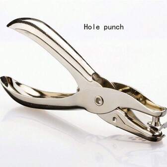 1pc Single Hole Punch Pliers, Stationery Handcraft Paper Puncher, Office Supplies, Random Color Packaging