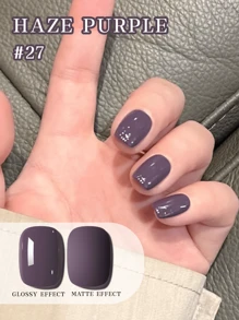 XEIJAYI 1 件装 7.3 毫升雾紫色凝胶指甲油 UV/LED 可剥离指甲油凝胶持久效果快干适用于家庭美甲 DIY 沙龙家居节日礼物