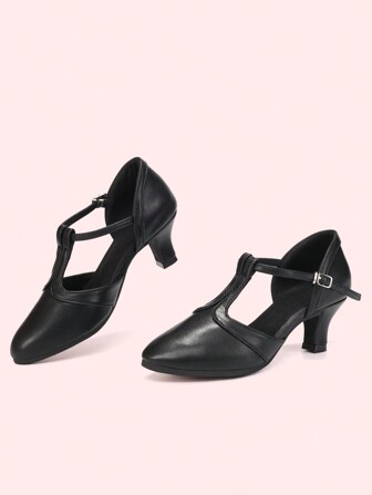 女士拉丁舞鞋高跟舞厅探戈派对户外舞鞋，适合拉丁舞、快步舞、萨尔萨舞、探戈、维也纳华尔兹、狐步舞、伦巴舞、恰恰舞、摇摆舞、华尔兹、迪斯科舞，可在户外穿着