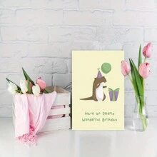 1 tấm thiệp sinh nhật động vật rừng, thiệp chúc mừng hài hước cho chồng, vợ, bố, mẹ, chị gái, con gái, bạn trai, bạn gái - thiệp mừng vui nhộn kèm phong bì - Nhiều màu - Xem 3
