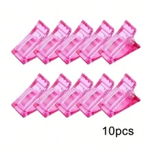 10pcs Crystal Nail Art Molds Set, Including Gel Extension Holder, Crystal Gel Clamp, And Gel Extension Shaping Clip - Multicolor - View 11