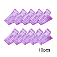 10pcs Crystal Nail Art Molds Set, Including Gel Extension Holder, Crystal Gel Clamp, And Gel Extension Shaping Clip - Multicolor - View 12