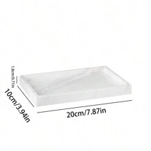 1 件多功能优雅硅胶梳妆台托盘：浴室台面收纳架，用于展示洗漱用品、香水和珠宝