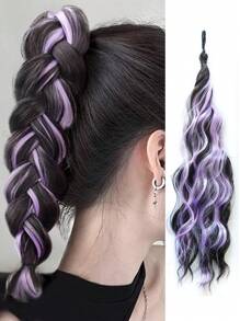 1 件 20 英寸合成发髻甜甜圈，凌乱卷曲弹性发带假发，适合女性日常使用