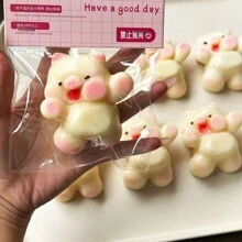 Cute Puppy & Rabbit Cake Squeeze Toy Stress Relief Slow Rising Cream-Like Silicone Squishies - Multicolor - View 2