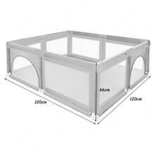Parque Infantil para Bebés 120 x 120 x 66 cm, con 50 Bolas Marinas, Compacto y Estable, Protección de Espuma, Malla Transparente Antideslizante Transpirable, Cremallera, Adecuado para bebés y niños pequeños, Interior y Exterior