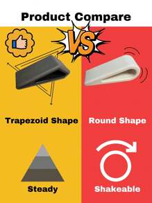 Laptop Stand, Keyboard Riser, Anti-Slip Durable Silicone Tilting Wedge Riser For Desk, Ultra Compact Portable Ventilated Stand And Elevated Feet For Tablet Keyboard - Multicolor - View 6