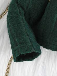 2pcs Baby Girls Spring/Autumn Simple Long Sleeve Top And Flared Leg Pants Set