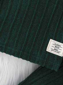 2pcs Baby Girls Spring/Autumn Simple Long Sleeve Top And Flared Leg Pants Set