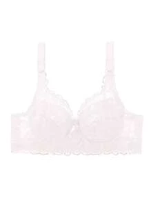 Solid Color Lace Lingerie, Sexy Print Lingerie - White - View 2