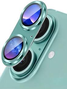 1 套哑光金属手机镜头保护膜适用于 iPhone 16 易粘贴、高清、不易碎 - 彩色 - 查看 2