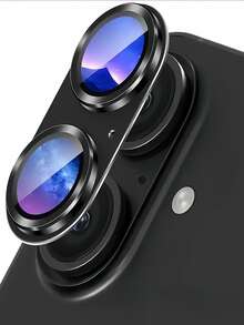 1 套哑光金属手机镜头保护膜适用于 iPhone 16 易粘贴、高清、不易碎 - 彩色 - 查看 3