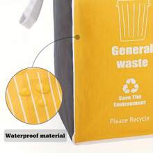 Recycle Waste Bag For Kitchen Home Trash Sorting Bins Base Plate Waterproof Baskets Polypropylene 3 Set - Light Grey - View 6