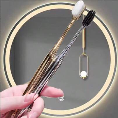 Luksusowa szczoteczka do zębów dla dorosłych z miękkim włosiem, dogłębne czyszczenie zębów, pielęgnacja dziąseł, codzienna higiena jamy ustnej, przenośne artykuły podróżne, wystrój łazienki, wystrój jesienny, powrót do szkoły