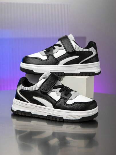 1双儿童运动鞋，透气、弹性、柔软、减震、速干、轻便、防水、防滑、耐磨合成革鞋面，休闲街头风，适合跑步、散步、上学等场合。