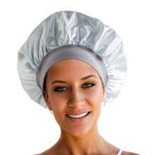 Customized Satin Smooth Sleep Cap, Can Be Customized With Name Or Logo, With Loose Elastic Band, Nighttime Hair Cap For Women, Suitable For All Hair Types