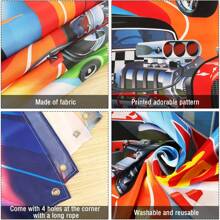 1pc Hot-Selling Car Themed Birthday Party Decoration, Popular Race Car Banner Background For Indoor & Outdoor Birthday Party Decor