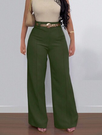 休闲百搭纯色阔腿裤