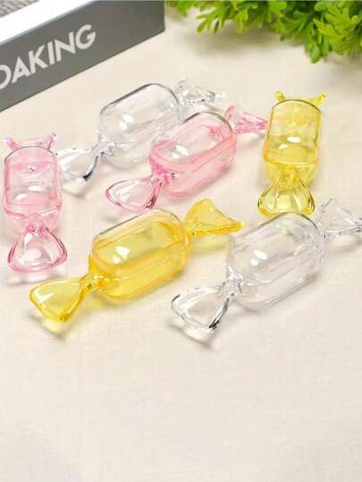 1/5/10 pezzi Scatola gioielli mini trasparente a forma di caramella, scatola di immagazzinaggio per orecchini come regalo di San Valentino, scatola portaoggetti per gioielli, regalo per donne per il ritorno a scuola