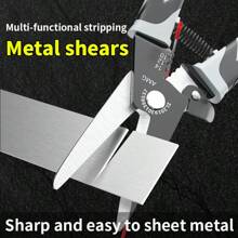 Professional Industrial Scissors: Stainless Steel Scissors, Tools For Cutting Metal Sheets And PVC Pipes, Tools For Men - Multicolor - View 8