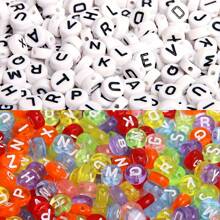 1 Pack/Set 700pcs Multicolor Letter Beads For DIY Bracelet And Necklace Making, With Elastic Cord Included