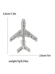 Strass Flugzeug Broschen für Frauen, unisex Email Flugzeug Anstecknadeln, Büro Party Freunde Geschenke Accessoires