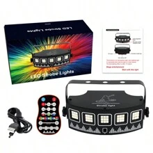 Strobe Light With Remote For Parties,USB Powered Sound Activated&Speed Control &Timing Flashing Lights,45 Super Bright RGB LEDs Stage Lighting For Room Dance Party DJ Karaoke Xmas Wedding Show - Black - View 9